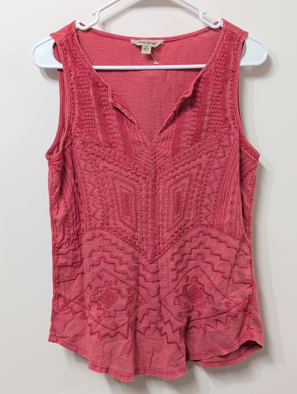 Lucky Brand Embroidered Tank Top